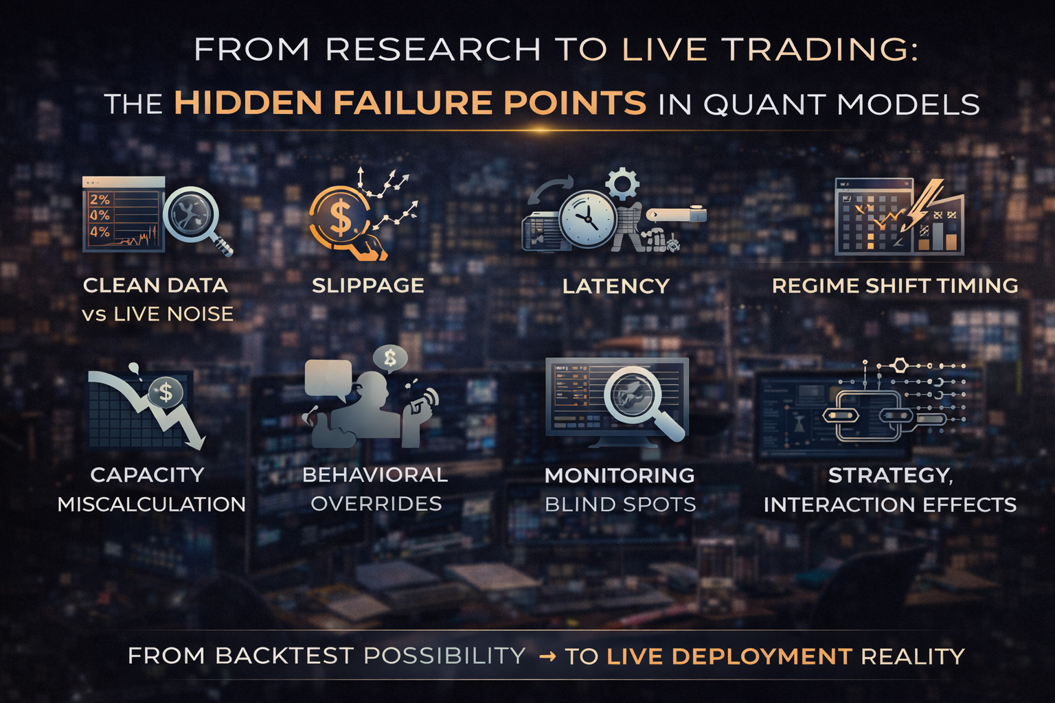 From Research to Live Trading: The Hidden Failure Points in Quant Models
