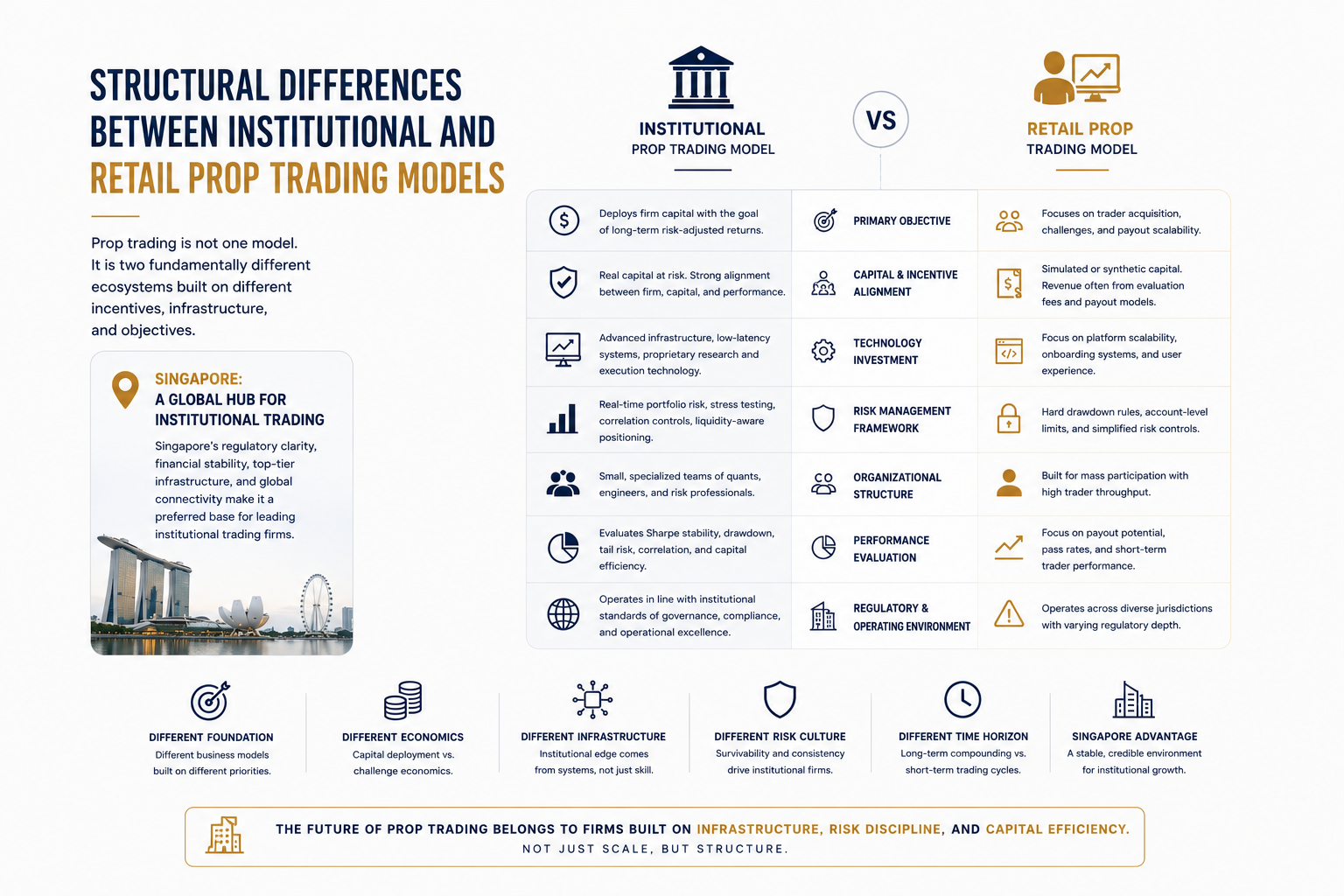 Structural Differences Between Institutional and Retail Prop Trading Models